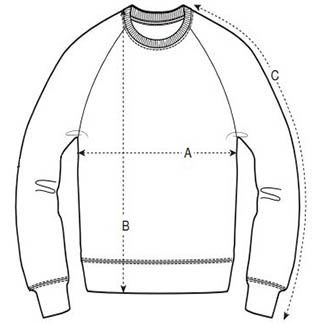 Sweater maattabel